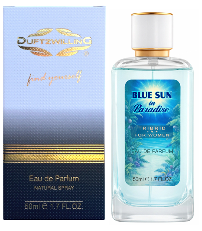 BLUE SUN IN PARADISE - Eau de Parfum FUSION für Damen | TRIBRID 3 BLUE SUN IN PARADISE - Eau de Parfum FUSION für Damen | TRIBRID 3
