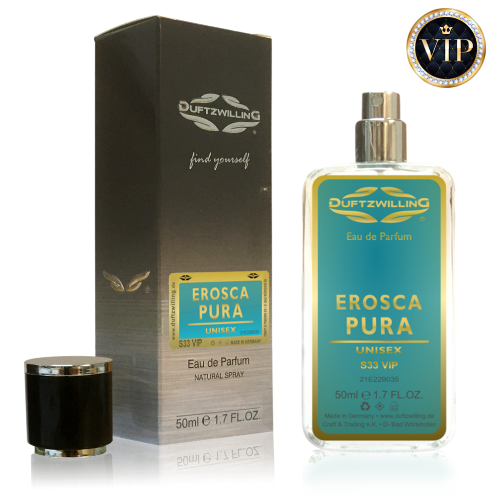 i-S33-VIP-EROSCA-PURA-50ml-Eau-de-Parfum-Unisex-1 EROSCA PURA - Eau de Parfum UNISEX für Damen und Herren von DuftzwillinG ® | S33 VIP