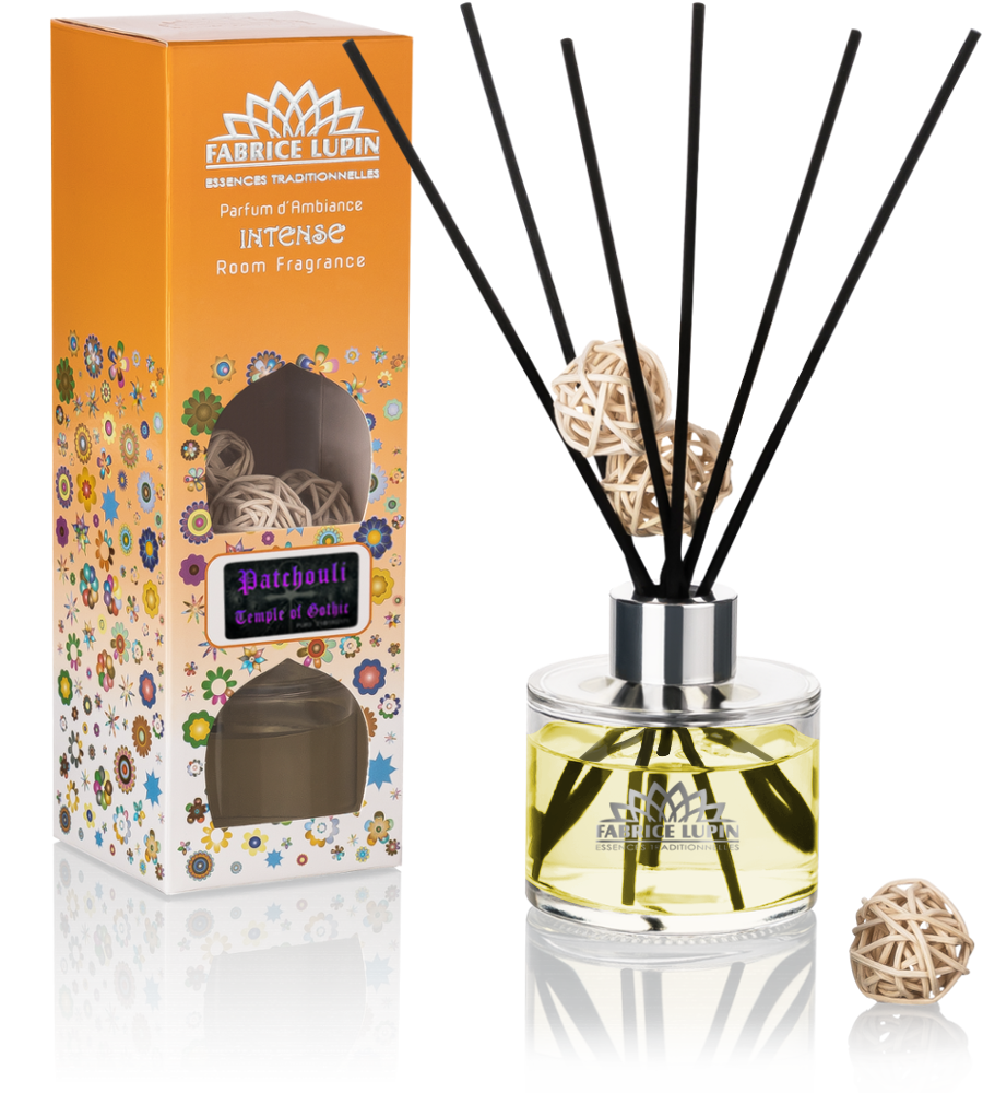 INTENSE Raumduft PATCHOULI 135ml Reed Diffuser Set - TEMPLE OF GOTHIC - Luftneutralisierer