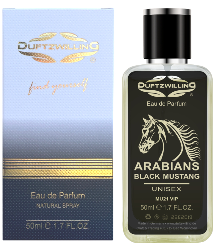 MU21-VIP-Arabians-Black-Mustang-50ml-EdP-Unisex-Parfum-DuftzwillinG-JPG ARABIANS BLACK MUSTANG - Eau de Parfum UNISEX - süss-orientalisch | MU21 VIP