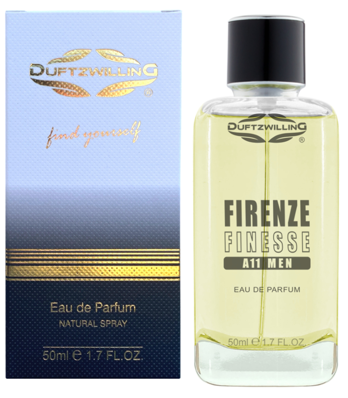 A11-Men-FIRENZE-FINESSE-50ml-DuftzwillinG-Herren-Parfum FIRENZE FINESSE - A11 MEN - Eau de Parfum für HERREN frisch-zitrisch | Nobren A11