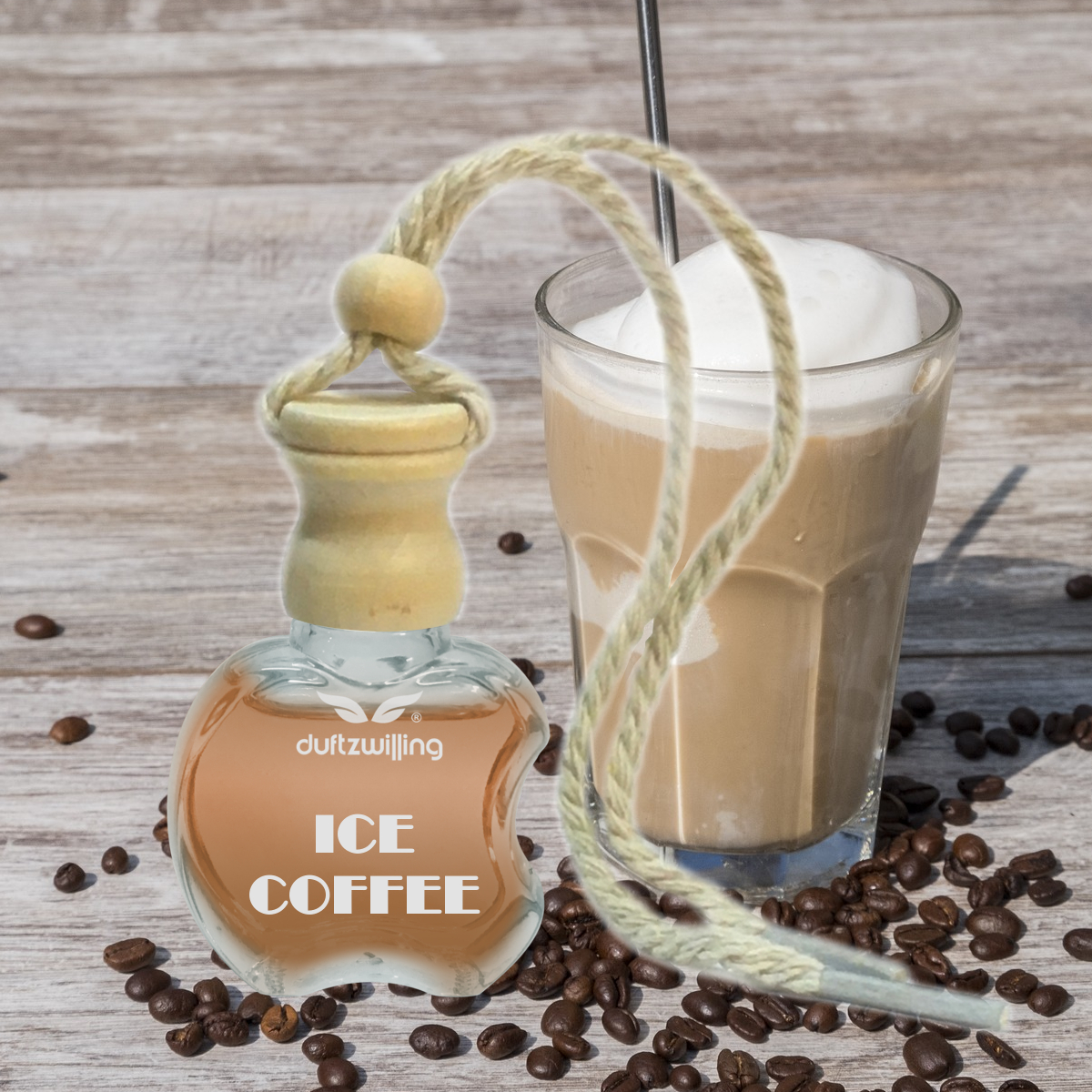 MEGA-Autoparfum-Eiskaffee-ICE-COFFEE MEGA Autoparfüm ICE COFFEE intensiver Kaffee Duft Autoduft Anhänger Düftöl Lufterfrischer für Auto