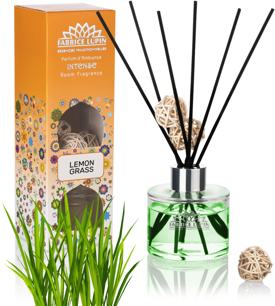 INTENSE Raumduft LEMONGRASS Reed Diffuser Sticks Set Zitronengras Lufterfrischer