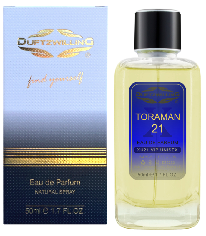 XU21-VIP-TORAMAN-21-50ml-DuftzwillinG-Nobren-Herren-Parfum TORAMAN 21 - Eau de Parfum UNISEX für Herren und Damen ~ frisch-zitrisch-grün | XU21 VIP