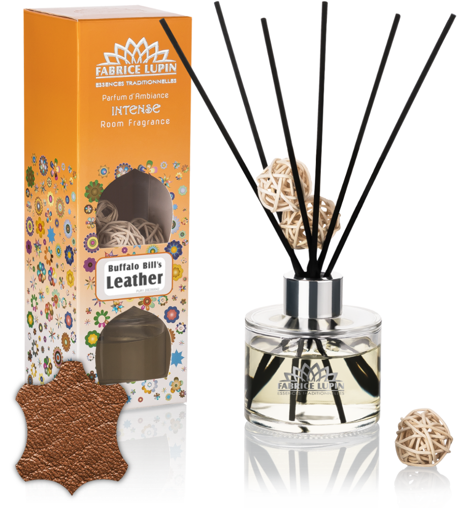 INTENSE Raumduft LEDER 135ml Reed Diffuser Set - BUFFALO BILL's LEATHER - Lufterfrischer